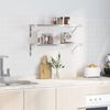 vidaXL Wandregale 2 Stk. 75x30 cm Silbern Edelstahl 3214506 Bild 3