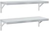 vidaXL Wandregale 2 Stk. 75x30 cm Silbern Edelstahl 3214506 Bild 2