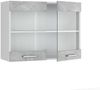 Hängeschrank R-Line Beton 80 cm mit Glastüren Vicco Bild 5