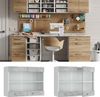 Hängeschrank R-Line Beton 80 cm mit Glastüren Vicco Bild 2