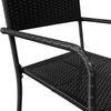 vidaXL Garten-Essstühle 6 Stk. Stapelbar Schwarz Polyrattan 318702 Bild 5