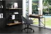 Bücherregal 110 x 34 x 129 cm Metall Schwarz aus MDF Natur mit Polyrattanböden Bild 4