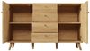 Flieks Kommode mit 4 Schubladen und 2 Rattan-Türen (1 St, 140x40x86 cm), Sideboard Mehrzweckschrank Holzschrank mit verstellbarer Ablagen Bild 3