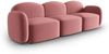 Micadoni Sofa Blair 3-Sitzer Samtstoff Lachs Bild 2