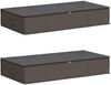 vidaXL Aufbewahrungsbox mit transparentem Oberfenster 2 pcs Grau 42024731 Bild 2