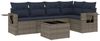 vidaXL 6-teiliges Gartensofa-Set mit Kissen, grau, Polyrattan 3220140 Bild 2