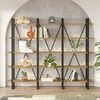 Dmora Bücherregal Altano, Büroregal, Mobiler Buchhalter, Bücherbrett, 220x34h180 cm, Eiche Bild 2