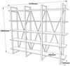 Dmora Bücherregal Altano, Büroregal, Mobiler Buchhalter, Bücherbrett, 220x34h180 cm, Eiche Bild 3