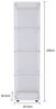 Furnishings Home Vitrine Glasvitrine stehend Standvitrine mit Glastüren, 2 bis 4 Ebenen (42.5 x 36.5 x 164 cm, 4 Fächer, Mit Sicherheitsschloss) perfekt für Sammler, Sammlervitrine Bild 2