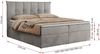 Boxspringbett, Polsterbett mit Bettkasten - PREMIUM-10 - 160x200cm - Hellgrau Velours - H4 Bild 5