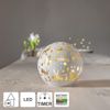 Leuchtkugel ,Merry X-MAS' aus Glas, weihnachtliches Dekor, weiß, 10 LEDs, warmweiß, Ø 15cm Bild 3
