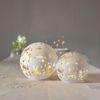 Leuchtkugel ,Merry X-MAS' aus Glas, weihnachtliches Dekor, weiß, 10 LEDs, warmweiß, Ø 15cm Bild 5