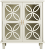 Sideboard mit Glastür im Retro-Design, MDF-Holzwerkstoff, 38x80x87 cm, Creme Bild 4