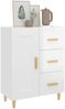 Sideboard Hochglanz-Weiß 69,5 x 34 x 90 cm Holzwerkstoff [812228] Bild 4