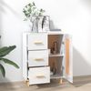 Sideboard Hochglanz-Weiß 69,5 x 34 x 90 cm Holzwerkstoff [812228] Bild 3