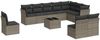 vidaXL 11-tlg. Garten-Sofagarnitur mit Kissen Grau Poly Rattan 3217810 Bild 2