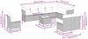 vidaXL 11-tlg. Garten-Sofagarnitur mit Kissen Grau Poly Rattan 3217810 Bild 3