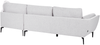 3-Sitzer Sofa Stoff hellgrau KANSSELI Bild 5
