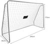BBWL Fußballtor mit Schusswand 2in1 Netz Trainings Tor mit Spikes Stahlrahmen, 240x170 cm Kinder Fußballtor wetterfest Outdoor Trainingsgerät Garten Bild 3