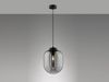 LED Pendelleuchte Industrial 1-flammig Rauchglas Glaskugel, Ø 24cm Bild 3
