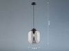 LED Pendelleuchte Industrial 1-flammig Rauchglas Glaskugel, Ø 24cm Bild 4
