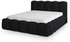 Masseno Polsterbett FALINA 180x200 cm schwarz (mit Bettkasten und Lattenrost) Bild 2