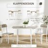 Essgruppe 3-tlg. aus MDF mit klappbarem Tisch, 110x70x75 cm, Natur Bild 2