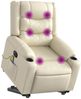 vidaXL Massagesessel mit Aufstehhilfe Elektrisch Creme Kunstleder 3206564 Bild 3