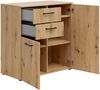 Carryhome 'MULTISTAURAUM' Kommode, Holznachbildung Eiche Artisan, 80 x 83 x 40 cm, mit 2 Schubladen Bild 5