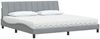 vidaXL Bett mit Matratze "Hanko" Hellgrau 200x200 cm Stoff 3310552 Bild 4