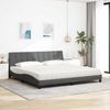 vidaXL Bett mit Matratze "Hanko" Hellgrau 200x200 cm Stoff 3310552 Bild 3