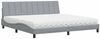 vidaXL Bett mit Matratze "Hanko" Hellgrau 200x200 cm Stoff 3310552 Bild 2