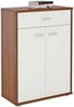 CARO-Möbel Kommode Sideboard Schrank Tommy in nussbaum/weiß, Anrichte Highboard mit Schublade und 2 Türen Bild 3