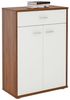 CARO-Möbel Kommode Sideboard Schrank Tommy in nussbaum/weiß, Anrichte Highboard mit Schublade und 2 Türen Bild 2