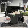 STEELSØN 'Serion' Polyrattan Aufbewahrungsbox 235 Liter, schwarz, 110x55x60 cm, wetterfest, Auflagenbox mit Innentasche Bild 4