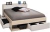 Stauraumbett >Most 5< in Akazie / Weiss - 220x150x79cm (LxBxH) Bild 2