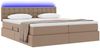 vidaXL Bett mit Stauraum und LED Cappuccino 180 x 200 cm Kunstleder 3371544 Bild 3