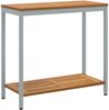 vidaXL Tisch für Outdoor mit Regal Natürlich und Grau 80 x 35 x 75 cm 4010608 Bild 2