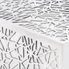 Couchtisch silber Geometrisches Lochmuster Aluminium Bild 4