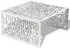 Couchtisch silber Geometrisches Lochmuster Aluminium Bild 2