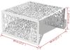 Couchtisch silber Geometrisches Lochmuster Aluminium Bild 5