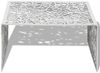 Couchtisch silber Geometrisches Lochmuster Aluminium Bild 3