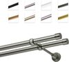 MDEKOR Gardinenstange Vorhangstange 19mm, 2-läufig, kürzbar, 2-läufig Wandmontage, 120 cm Antik Stahl Bild 2