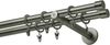 MDEKOR Gardinenstange Vorhangstange 19mm, 2-läufig, kürzbar, 2-läufig Wandmontage, 120 cm Antik Stahl Bild 3