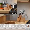 18-teiliges RAXCO Edelstahl Steakmesser Küchenmesser Set mit Block Bild 2