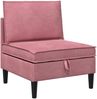 vidaXL Wohnzimmergarnitur mit Kissen mit Speicher 4 pcs Rosa Samt 3413745 Bild 5