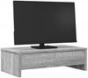 vidaXL Monitorständer mit Schubladen Grau Sonoma 50x27x15 cm 854666 Bild 3