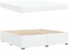 vidaXL Bettrahmen mit Matratze Weiß 200 x 200 cm Stoff 3399251 Bild 4