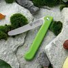 Klappbares Frühstücksmesser, mit Etui, Wellenschliff, Grün Bild 3
