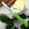 Klappbares Frühstücksmesser, mit Etui, Wellenschliff, Grün Bild 4